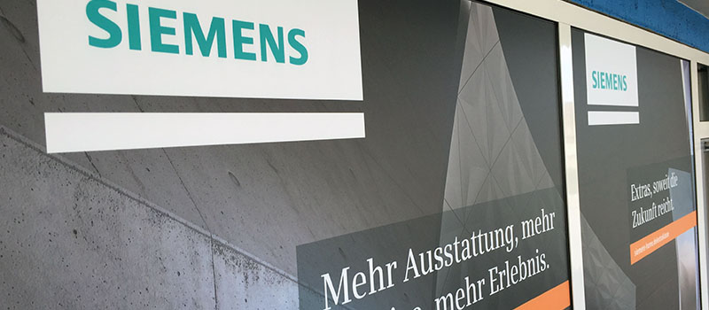 Fensterbeschriftung- Siemens-Stuttgart